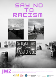 Vergrößerte Ansicht von Plakat aus dem Projekt Marie-Curie-Schüler*innen machen mobil gegen Rassismus und Antiziganismus