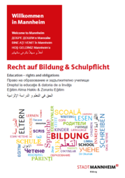 Vergrößerte Ansicht von Flyer Recht auf Bildung und Schulpflicht in diversen Sprachen