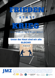 Vergrößerte Ansicht von Plakat aus dem Projekt Marie-Curie-Schüler*innen machen mobil gegen Rassismus und Antiziganismus