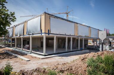 Vergrößerte Ansicht von Bauarbeiten Franklinschule 2022