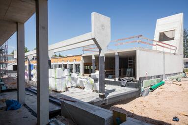 Vergrößerte Ansicht von Bauarbeiten Franklinschule 2022