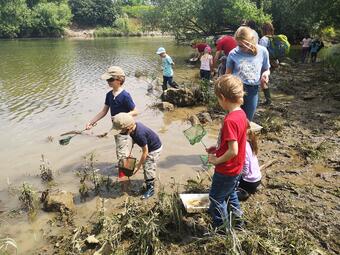Vergrößerte Ansicht von Ökomobil am Neckarufer