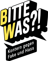 Vergrößerte Ansicht von Logo Bitte Was - Kontern gegen Fake und Hass
