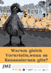 Vergrößerte Ansicht von Plakat aus dem Projekt Marie-Curie-Schüler*innen machen mobil gegen Rassismus und Antiziganismus