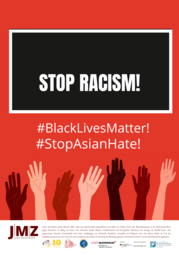 Vergrößerte Ansicht von Plakat aus dem Projekt Marie-Curie-Schüler*innen machen mobil gegen Rassismus und Antiziganismus