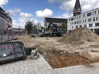 Vergrößerte Ansicht von Beginn der Arbeiten