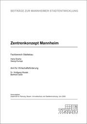 Vergrößerte Ansicht von Titelbild Zentrenkonzept Stadt Mannheim 2000