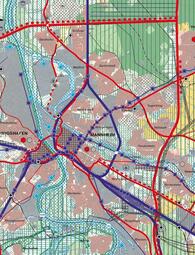 Vergrößerte Ansicht von ERP Raumnutzungskarte, Teilausschnitt Mannhein