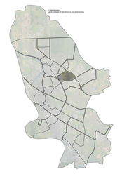 Vergrößerte Ansicht von Das Luftbild zeigt die Lage des Stadtteils Käfertal-Mitte im Stadtgebiet.