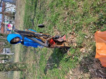 Vergrößerte Ansicht von Familie Fischer sorgt für Sauberkeit auf der Grünfläche und auf dem Spielplatz am Carolus-Vocke-Ring sowie der Endhaltestelle Feudenheim