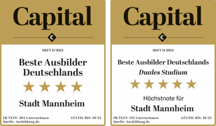 Vergrößerte Ansicht von Siegel einer CAPITAL Auszeichnung im Bereich duales Studium und Ausbildung