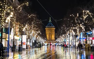 Weihnachtsbeleuchtung der Planken