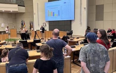 Präsentation des Wahlergebnisses