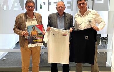 Auf dem Foto: Die Organisatoren der Turniere, Dr. Kostas Cafaltzis (Mannheim Masters) und Rüdiger Harksen (BAUHAUS Junioren-Gala, MTG).