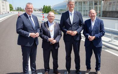 Wiedereröffnung Hochstraße Süd mit Minister und Ministerpräsident