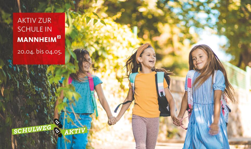 Drei Kinder auf dem Weg zur Schule