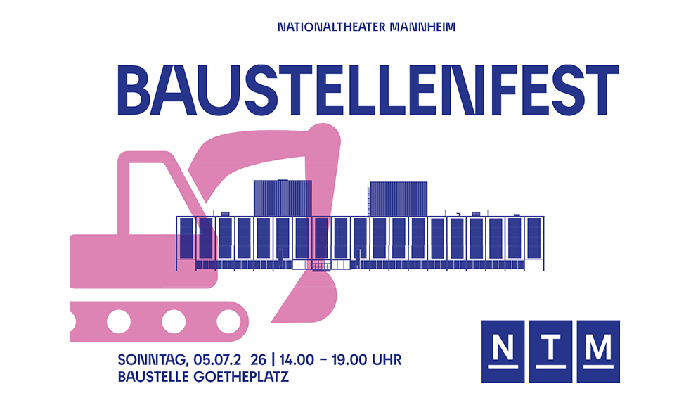 Werbepostkarte für Baustellenfest
