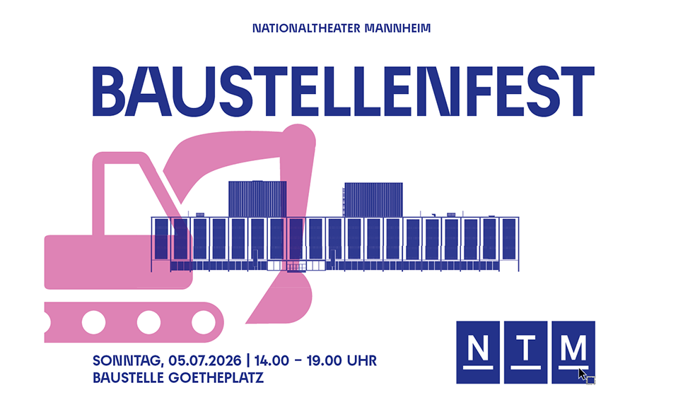 Werbepostkarte für Baustellenfest