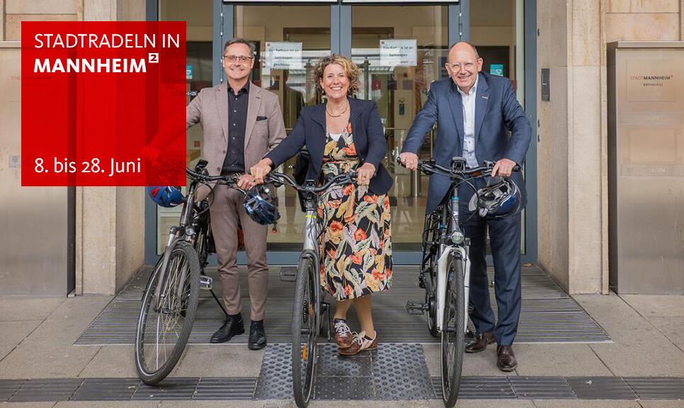 Drei Bürgermeister auf dem Rad