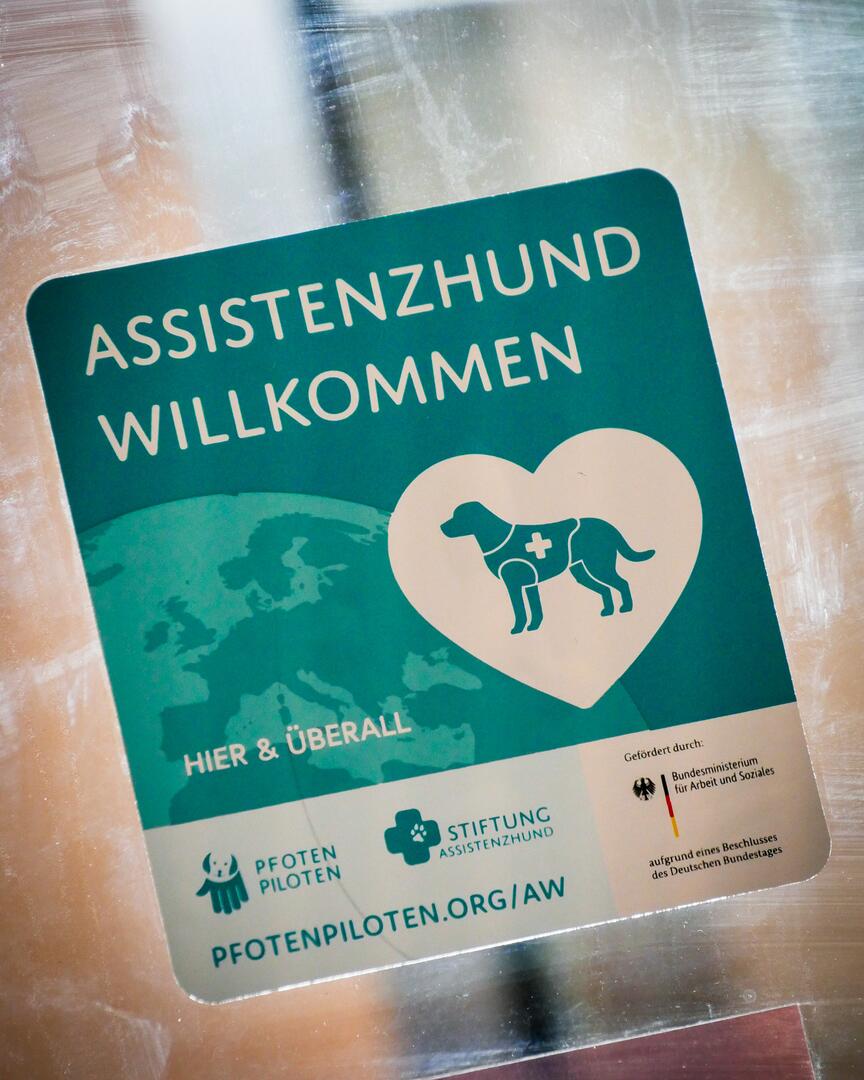 Kampagnen-Aufkleber "Assistenzhundefreundliche Kommune"