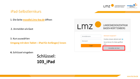 Vergrößerte Ansicht von Anleitung Moodle Kurs iPad Einführung LMZ
