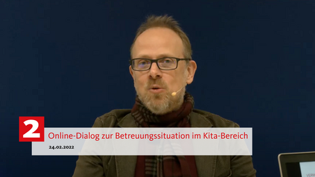 Vergrößerte Ansicht von Online-Dialog Betreuungssituation Kita-Bereich 24.02.2022, Bildungsbürgermeister Dirk Grunert