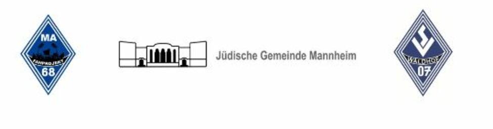 Vergrößerte Ansicht von Logos der Kooperationspartner (SV Waldhof Mannheim 07, Fanprojekt und Jüdischen Gemeinde Mannheim)