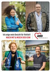 Vergrößerte Ansicht von 4 Portraits von Akteuren aus dem Projekt &quot;Misch Dich ein! Demokratiebot*innen für den Mannheimer Norden&quot;