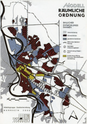 Vergrößerte Ansicht von Plan: Modell Räumliche Ordnung Stadt Mannheim 2000