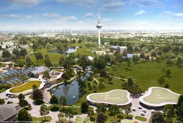 Vergrößerte Ansicht von Rendering Luisenpark Neue Parkmitte