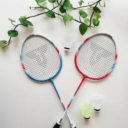 Vergrößerte Ansicht von Badminton-Set, zwei Schläger und zwei Federbälle