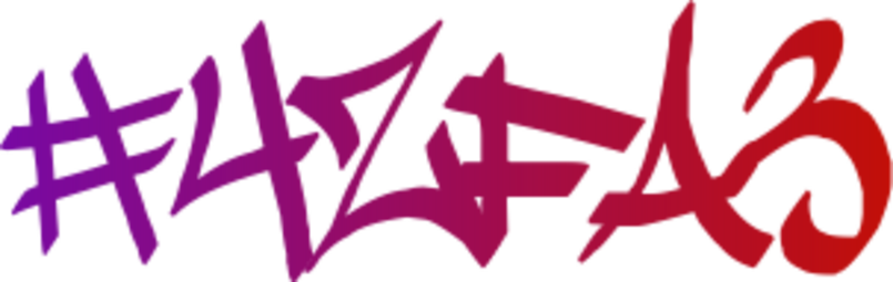 Vergrößerte Ansicht von Aufschrift #4ZfA3 in Graffiti-Form