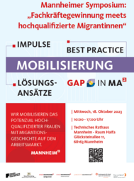 Vergrößerte Ansicht von Mannheimer Symposium „Fachkräftegewinnung meets hochqualifizierte Migrantinnen“