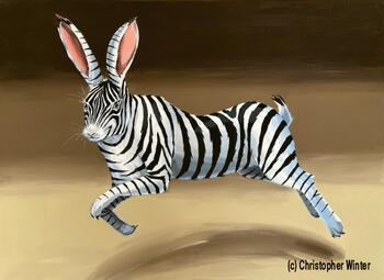 Vergrößerte Ansicht von Dirk Lehr im Gespräch mit dem Künstler Christopher Winter