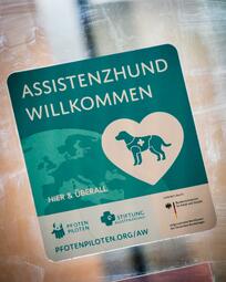 Vergrößerte Ansicht von Kampagnen-Aufkleber &quot;Assistenzhundefreundliche Kommune&quot;