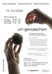 Vergrößerte Ansicht von un-gewaschen: Gruppenausstellung HBKsaar (Ad Hoc Art #36)