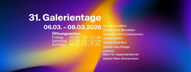 Vergrößerte Ansicht von 31. Galerientage im Mannheimer Kunstverein - Vortrag