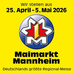 Vergrößerte Ansicht von Maimarkt Mannheim "Wir stellen aus 25. April - 5. Mai 2026"