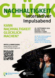 Vergrößerte Ansicht von Kann Nachhaltigkeit glücklich machen? Gesprächsabend mit der Mannheimer Glücksministerin Gina Schöler