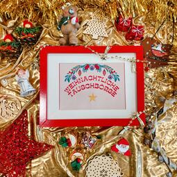 Vergrößerte Ansicht von Schild "Weihnachtliche Tauschbörse"