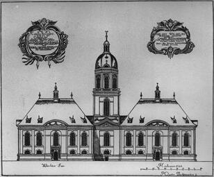 Vergrößerte Ansicht von Doppelkirche der reformierten Gemeinden im 18. Jahrhundert