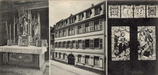 Vergrößerte Ansicht von Postkarte des Mutterhauses der Niederbronner Schwestern, 1914