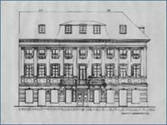 Vergrößerte Ansicht von Das Palais Hillesheim mit Ladeneinbauten, um 1900