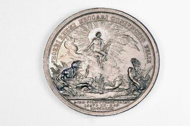 Vergrößerte Ansicht von Medaille zur Gründung der Kurpfälzischen Akademie der Wissenschaften 