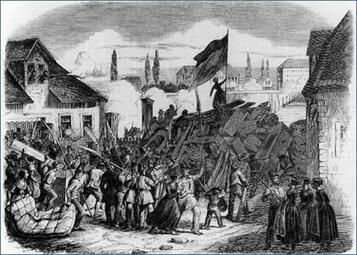 Vergrößerte Ansicht von 1848 - Mannheimer Barrikade
