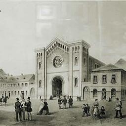 Vergrößerte Ansicht von 1855 - In F 2 wird eine neue Synagoge errichtet