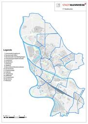 Enlarged view of Karte 17 Stadtbezirke Mannheim