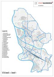 Enlarged view of Karte 24 Stadtteile Mannheim