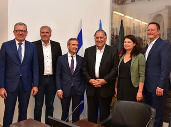 Unterzeichnung eines Abkommens zwischen der Stadt Haifa und ihren fünf deutschen Partnerstädte