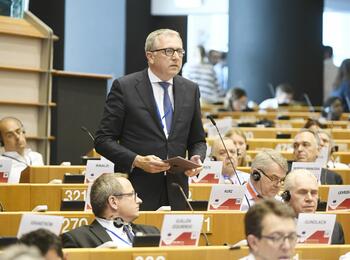 Oberbürgermeister Dr. Peter Kurz beim AdR Meeting in Brüssel